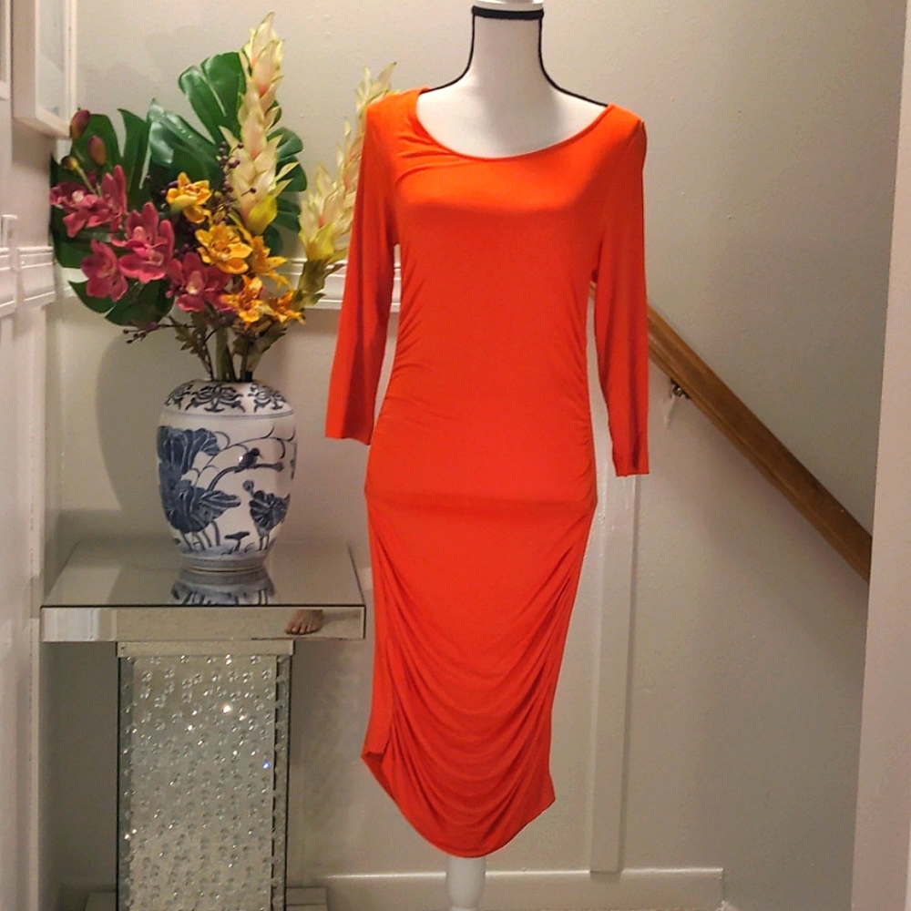 Red Dress Midi New with Tags